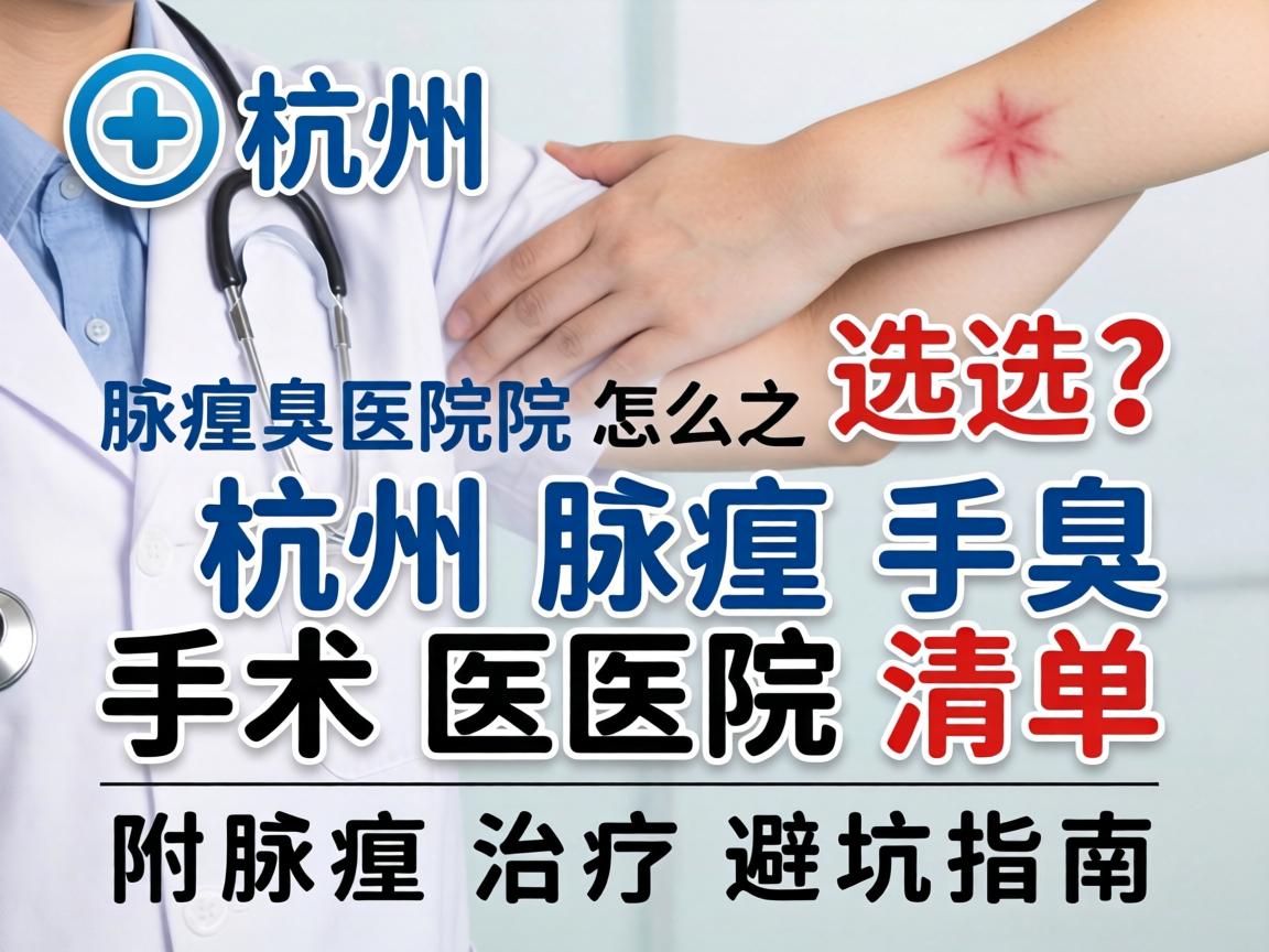 杭州腋臭医院怎么选？杭州腋臭手术医院清单，附腋臭治疗避坑指南