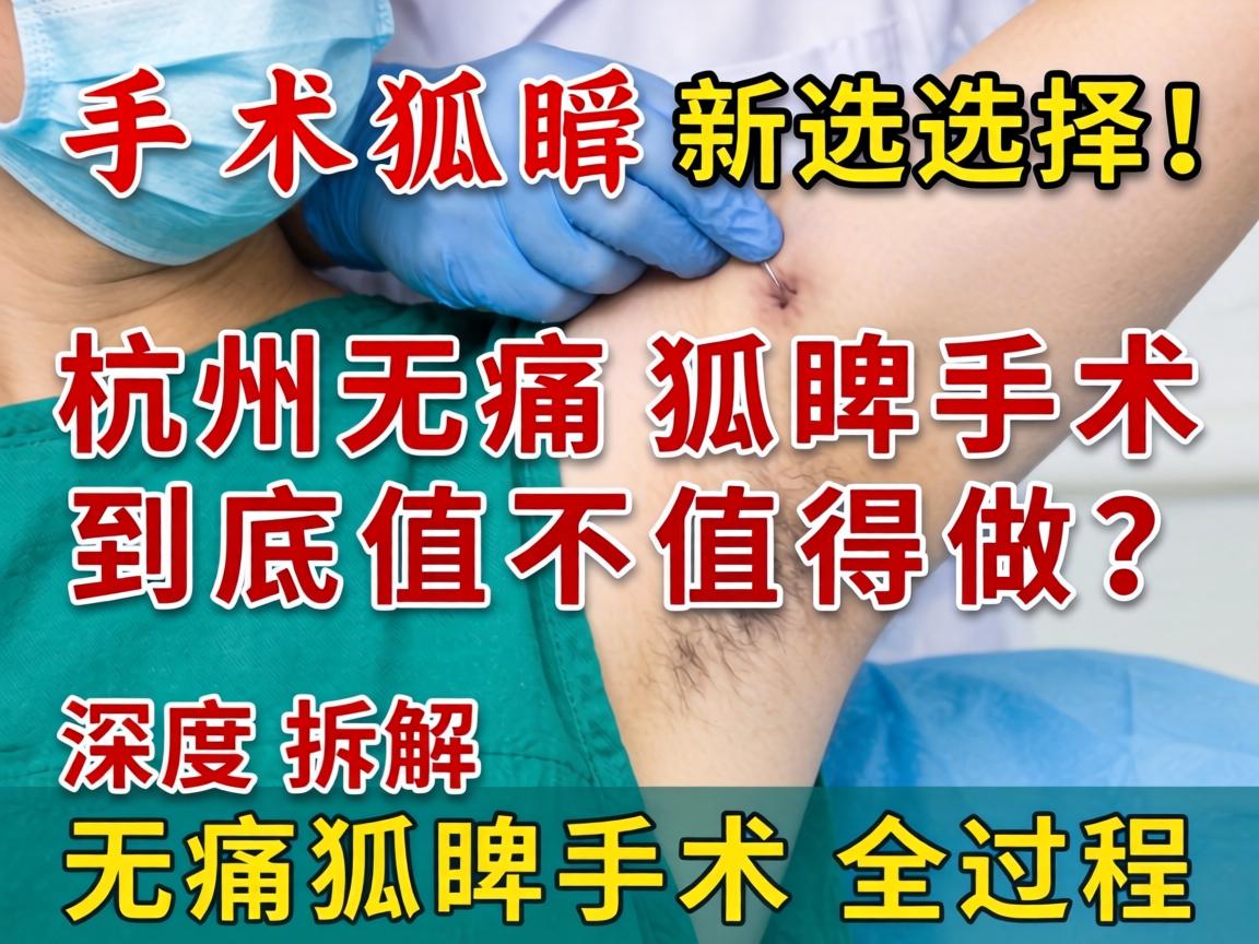 无痛狐臭手术新选择！杭州无痛狐臭手术到底值不值得做？深度拆解无痛狐臭手术全过程