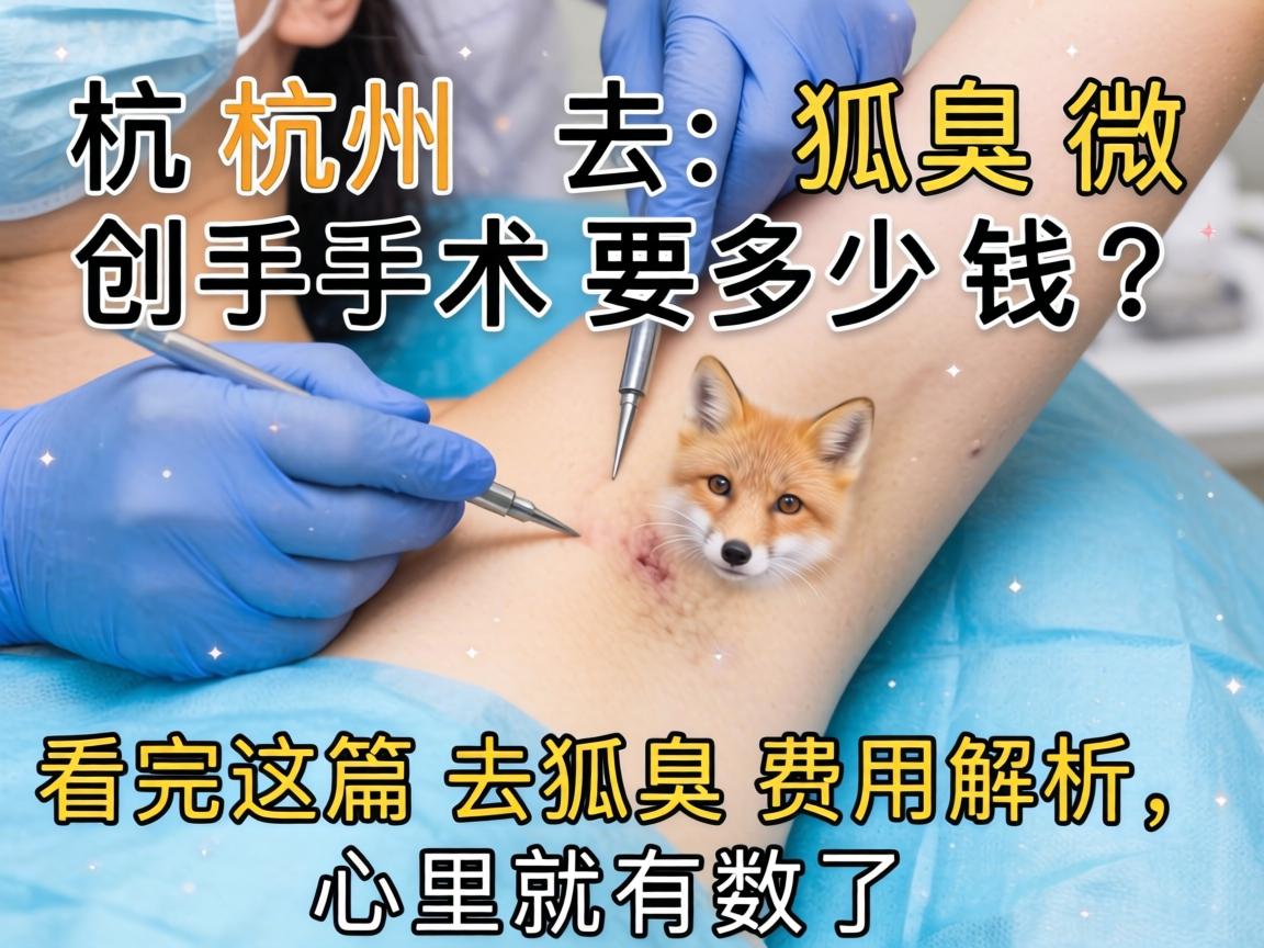 杭州去狐臭微创手术要多少钱？看完这篇去狐臭费用解析，心里就有数了