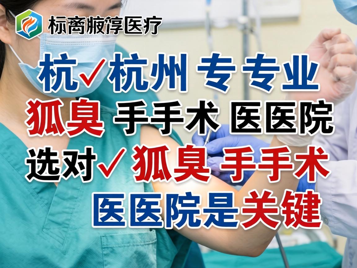 杭州专业狐臭手术医院，选对狐臭手术医院是关键