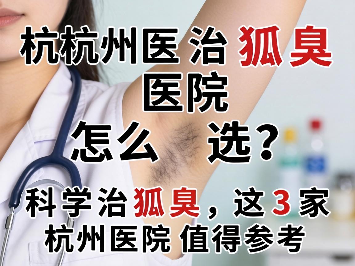杭州治狐臭医院怎么选？科学治狐臭，这3家杭州医院值得参考