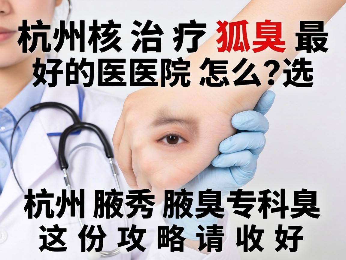 杭州治疗狐臭最好的医院怎么选？杭州腋秀腋臭专科这份攻略请收好