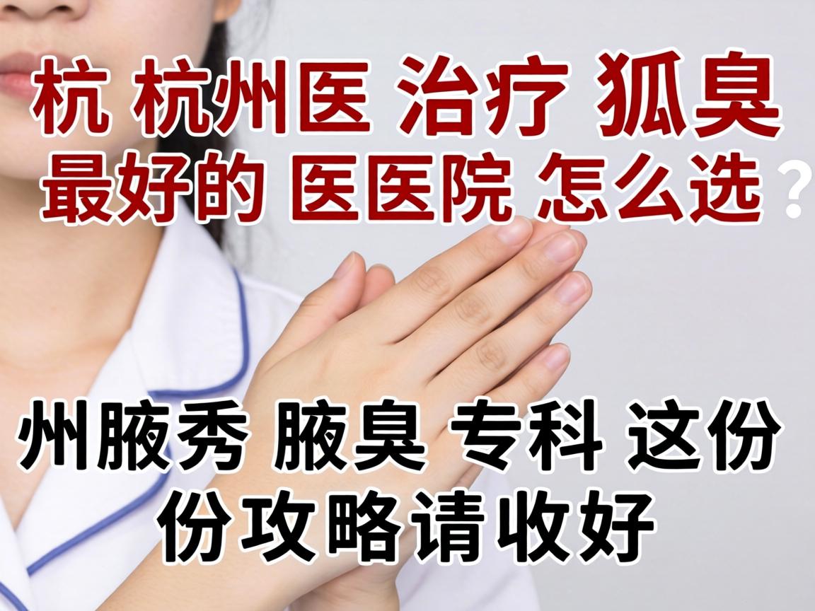 杭州治疗狐臭最好的医院怎么选？杭州腋秀腋臭专科这份攻略请收好