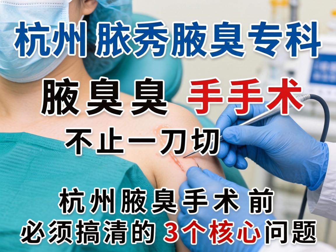 杭州腋秀腋臭专科，腋臭手术不止一刀切，杭州腋臭手术前必须搞清的3个核心问题
