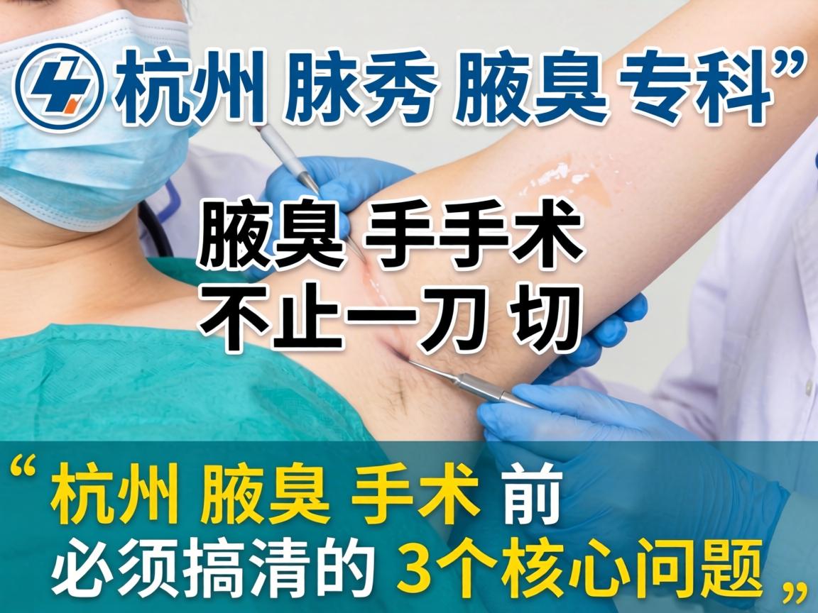 杭州腋秀腋臭专科，腋臭手术不止一刀切，杭州腋臭手术前必须搞清的3个核心问题