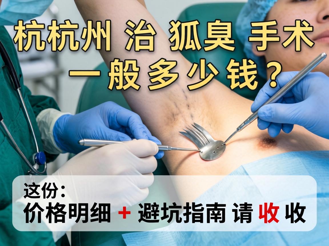 杭州治狐臭手术一般多少钱？这份价格明细+避坑指南请收好