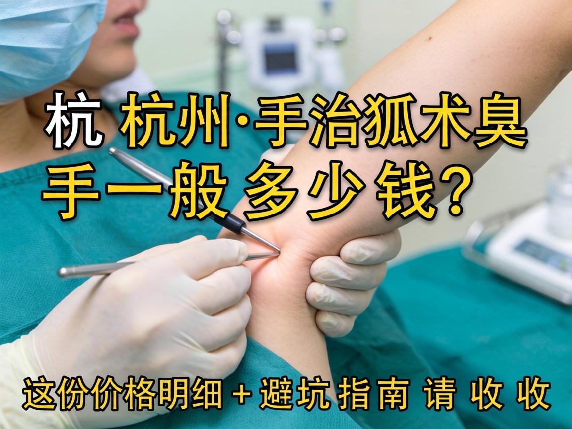 杭州治狐臭手术一般多少钱？这份价格明细+避坑指南请收好
