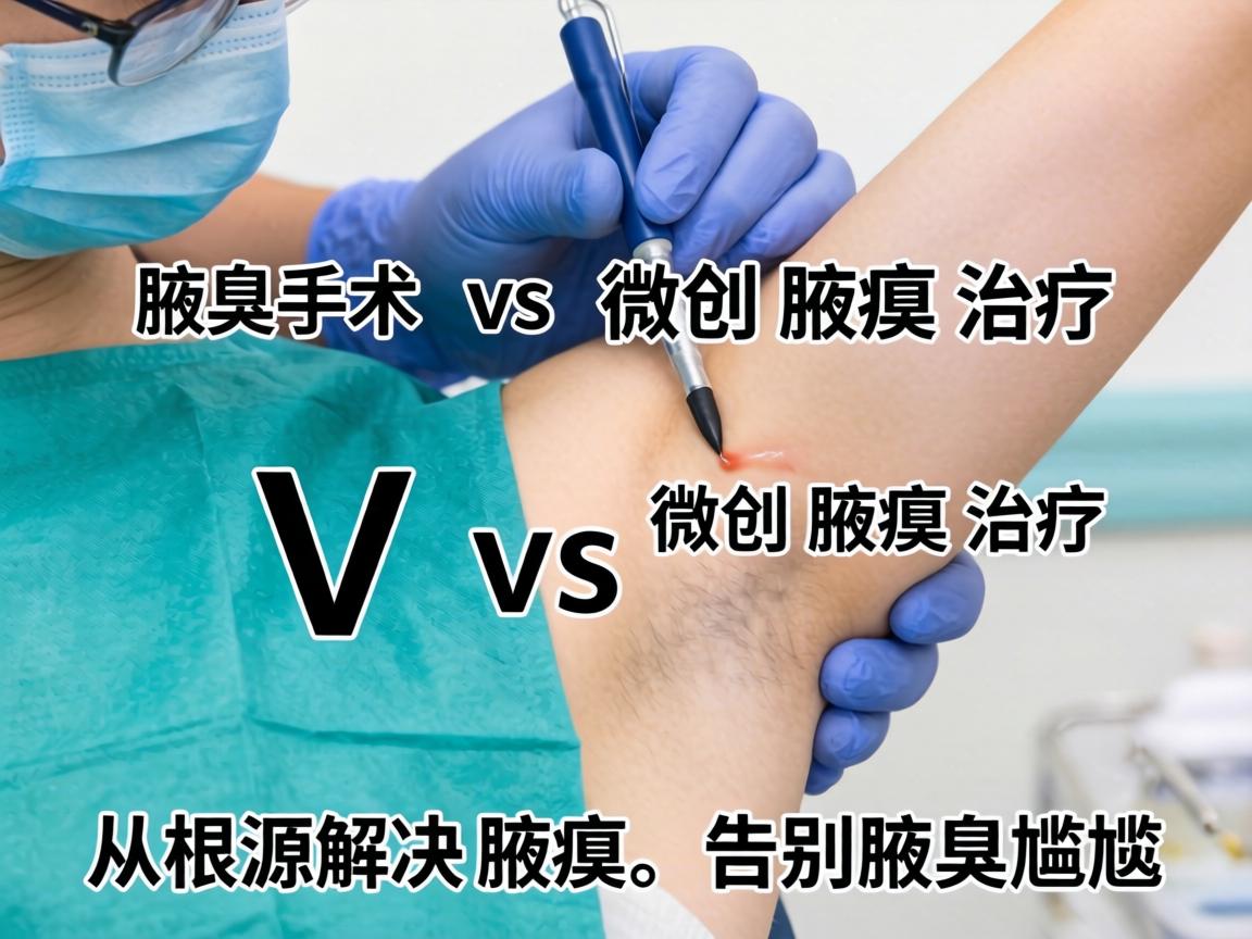 腋臭手术 vs 微创腋臭治疗，从根源解决腋臭，告别腋臭尴尬