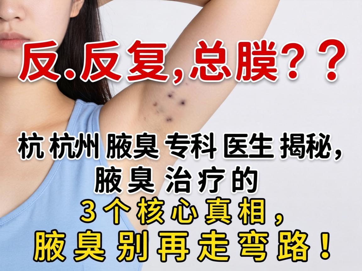 腋臭反复总尴尬？杭州腋臭专科医生揭秘，腋臭治疗的3个核心真相，腋臭别再走弯路！