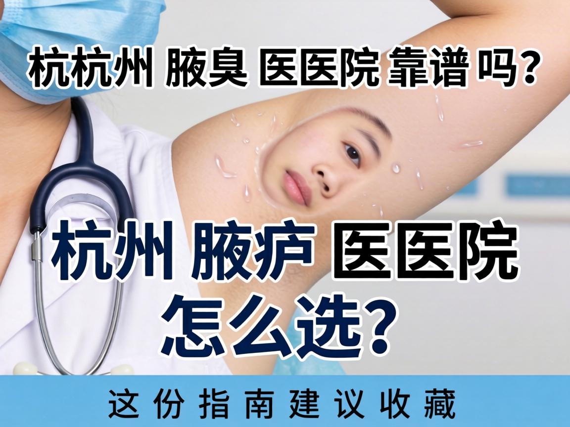 杭州腋臭医院靠谱吗？杭州腋臭医院怎么选？这份指南建议收藏