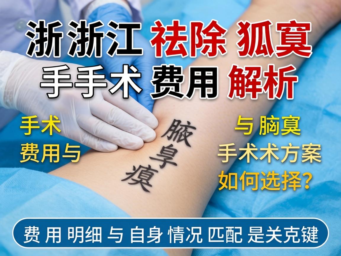 浙江祛除狐臭手术费用解析，手术费用与腋臭手术方案如何选择？费用明细与自身情况匹配是关键