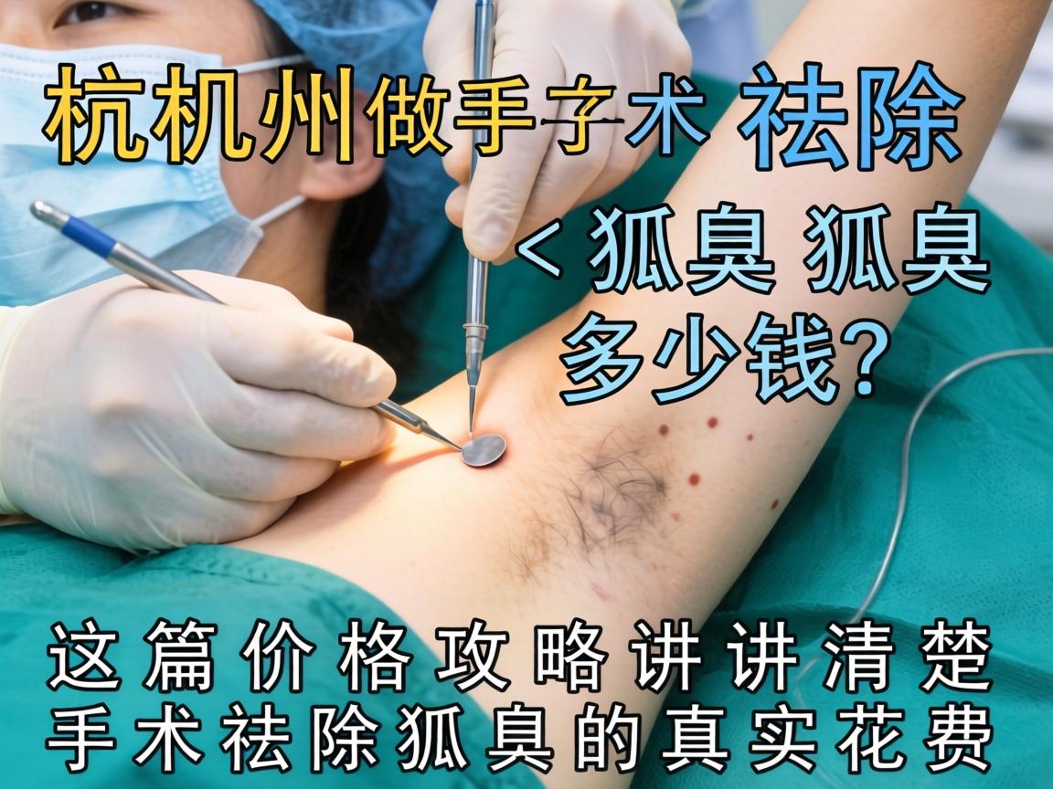 杭州做手术祛除狐臭多少钱？这篇价格攻略讲清楚手术祛除狐臭的真实花费