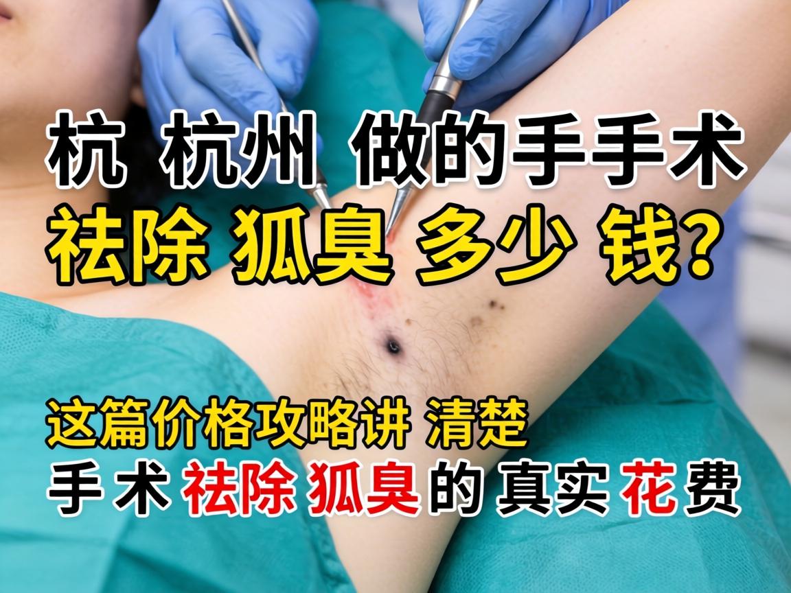 杭州做手术祛除狐臭多少钱？这篇价格攻略讲清楚手术祛除狐臭的真实花费