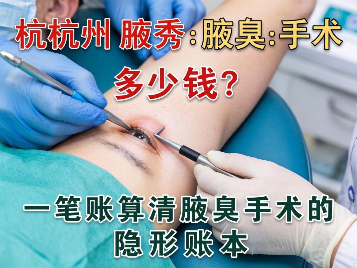 杭州腋秀腋臭手术多少钱？一笔账算清腋臭手术的隐形账本