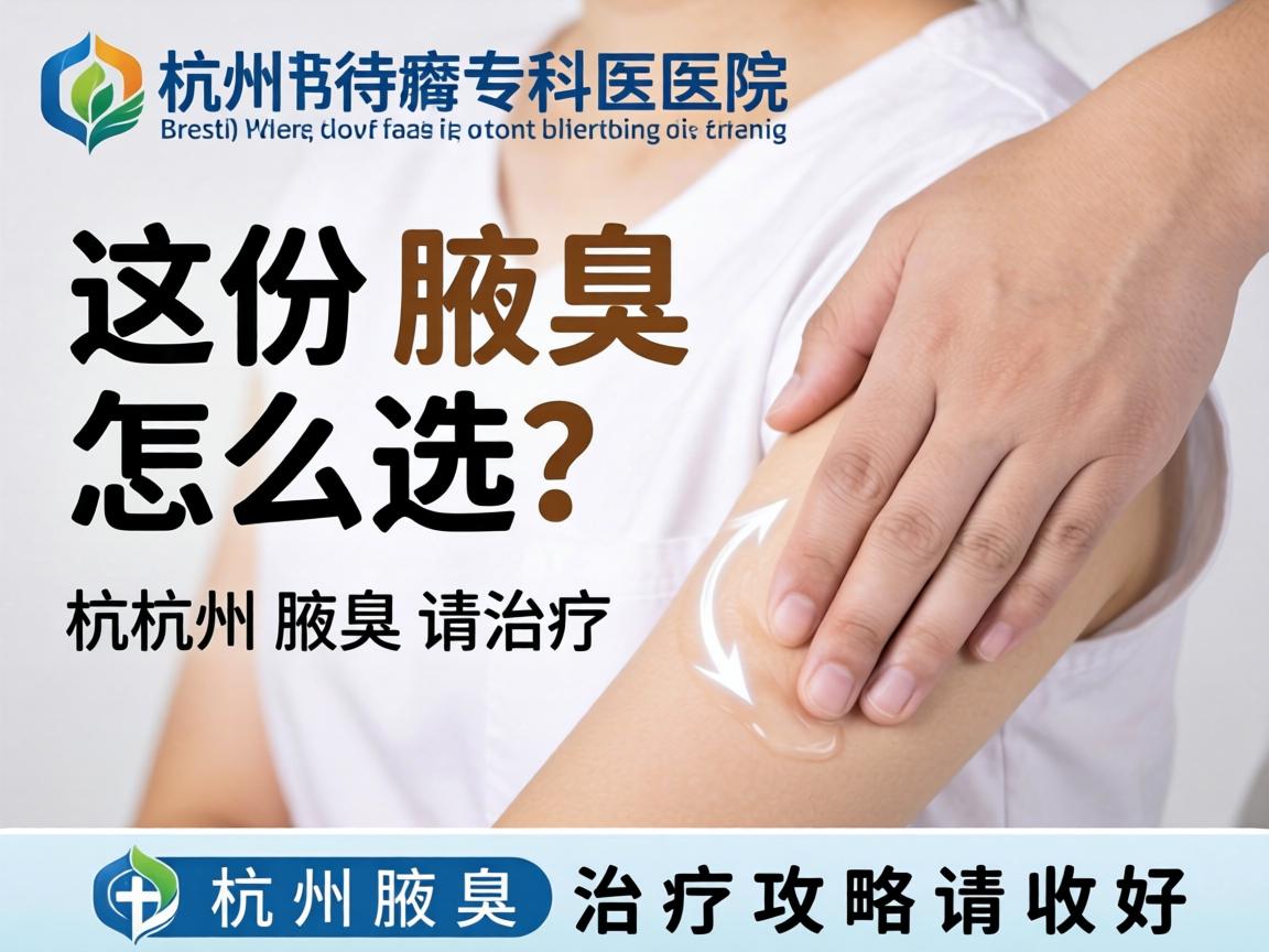 杭州腋臭专科医院怎么选？这份杭州腋臭治疗攻略请收好