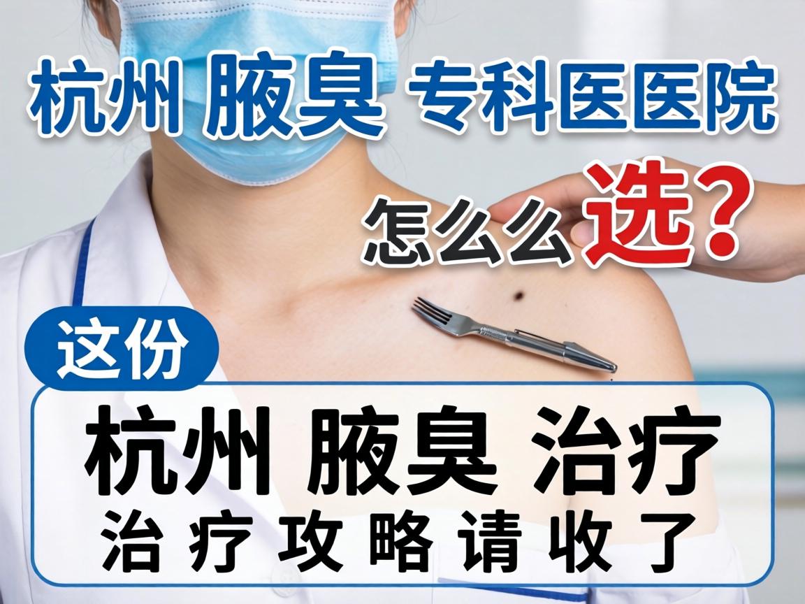 杭州腋臭专科医院怎么选？这份杭州腋臭治疗攻略请收好