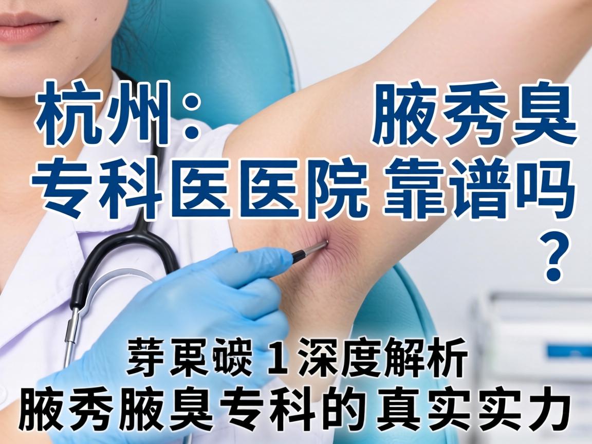 杭州腋秀腋臭专科医院靠谱吗？深度解析腋秀腋臭专科的真实实力