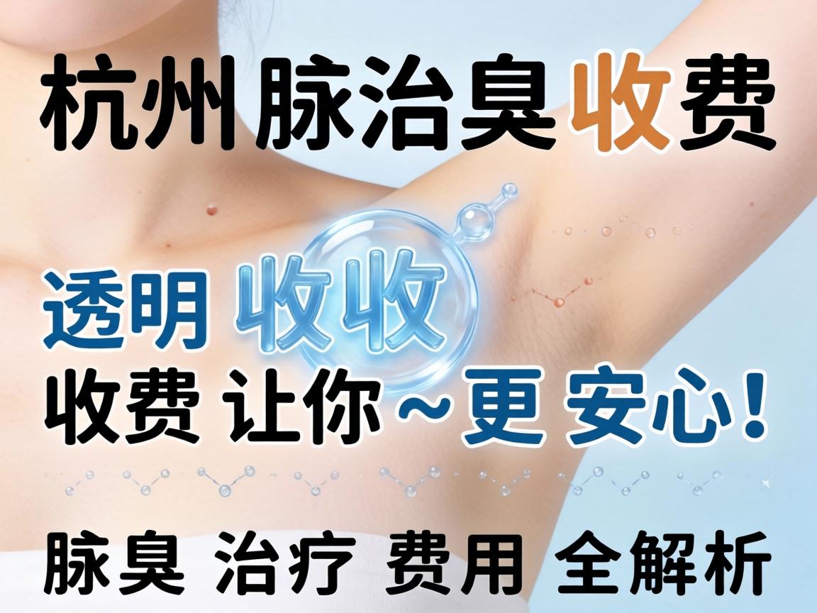 杭州腋臭收费，透明收费让你更安心！腋臭治疗费用全解析