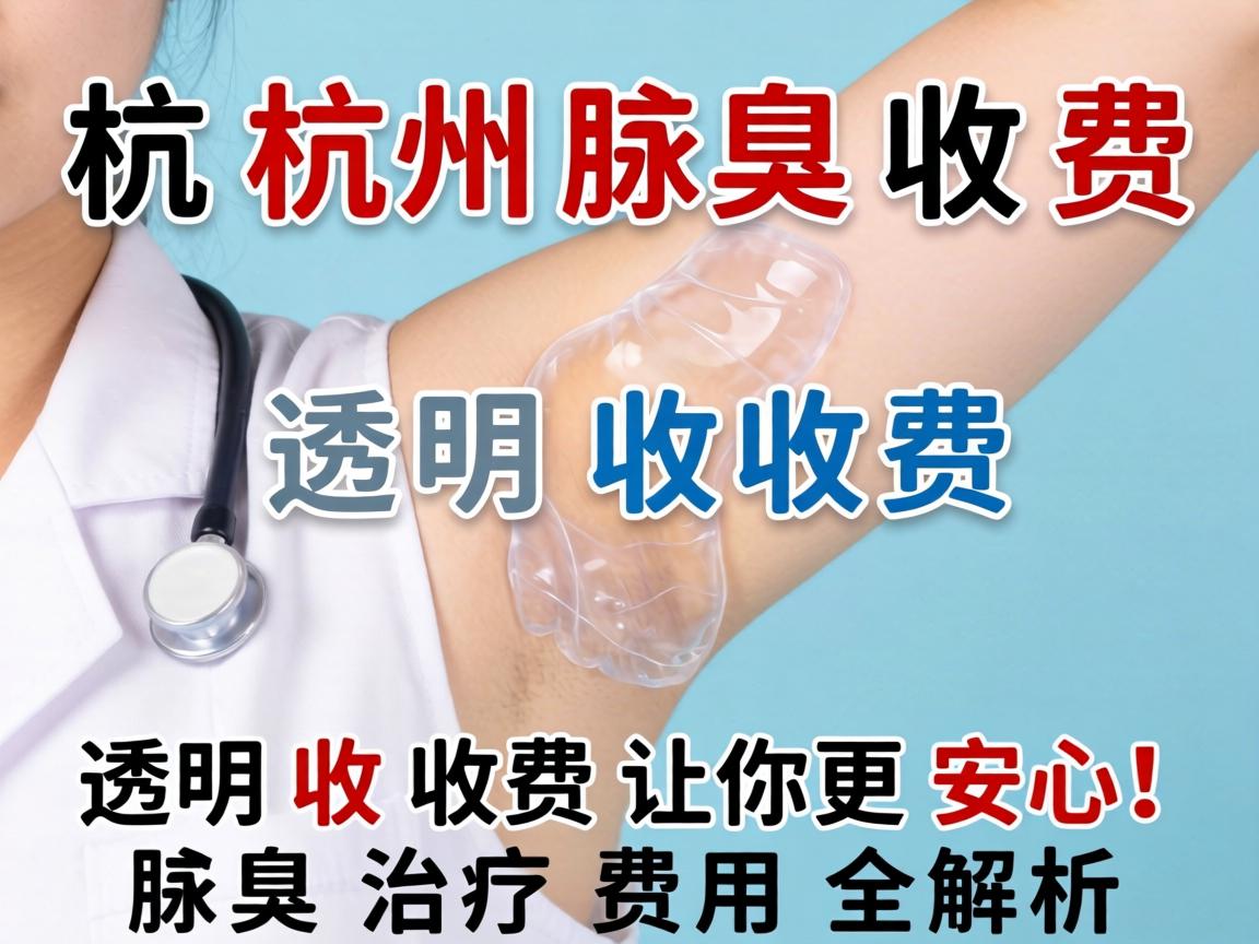 杭州腋臭收费，透明收费让你更安心！腋臭治疗费用全解析