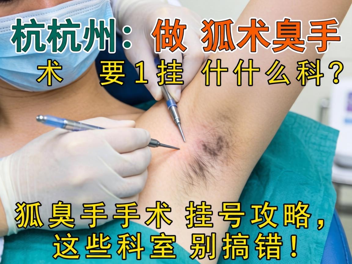 杭州做狐臭手术要挂什么科？狐臭手术挂号攻略，这些科室别搞错！