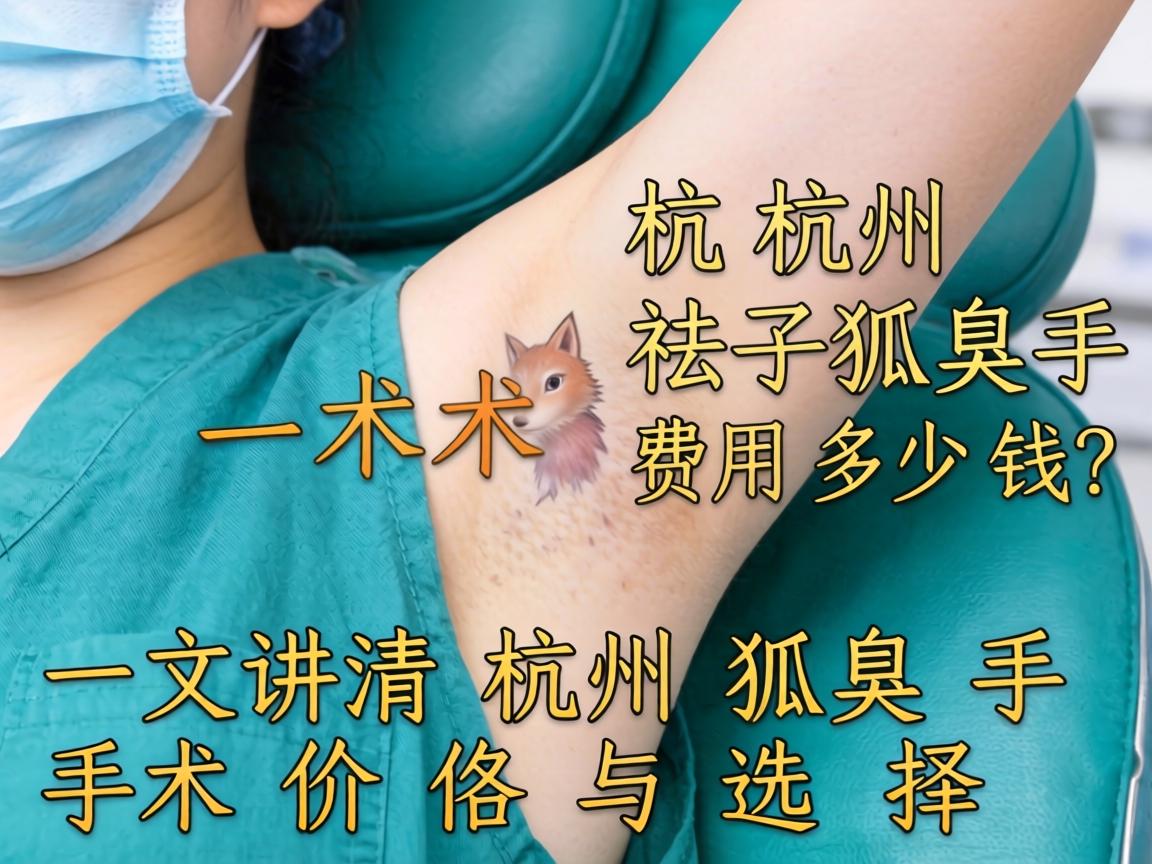 杭州祛狐臭手术费用多少钱？一文讲清杭州狐臭手术价格与选择