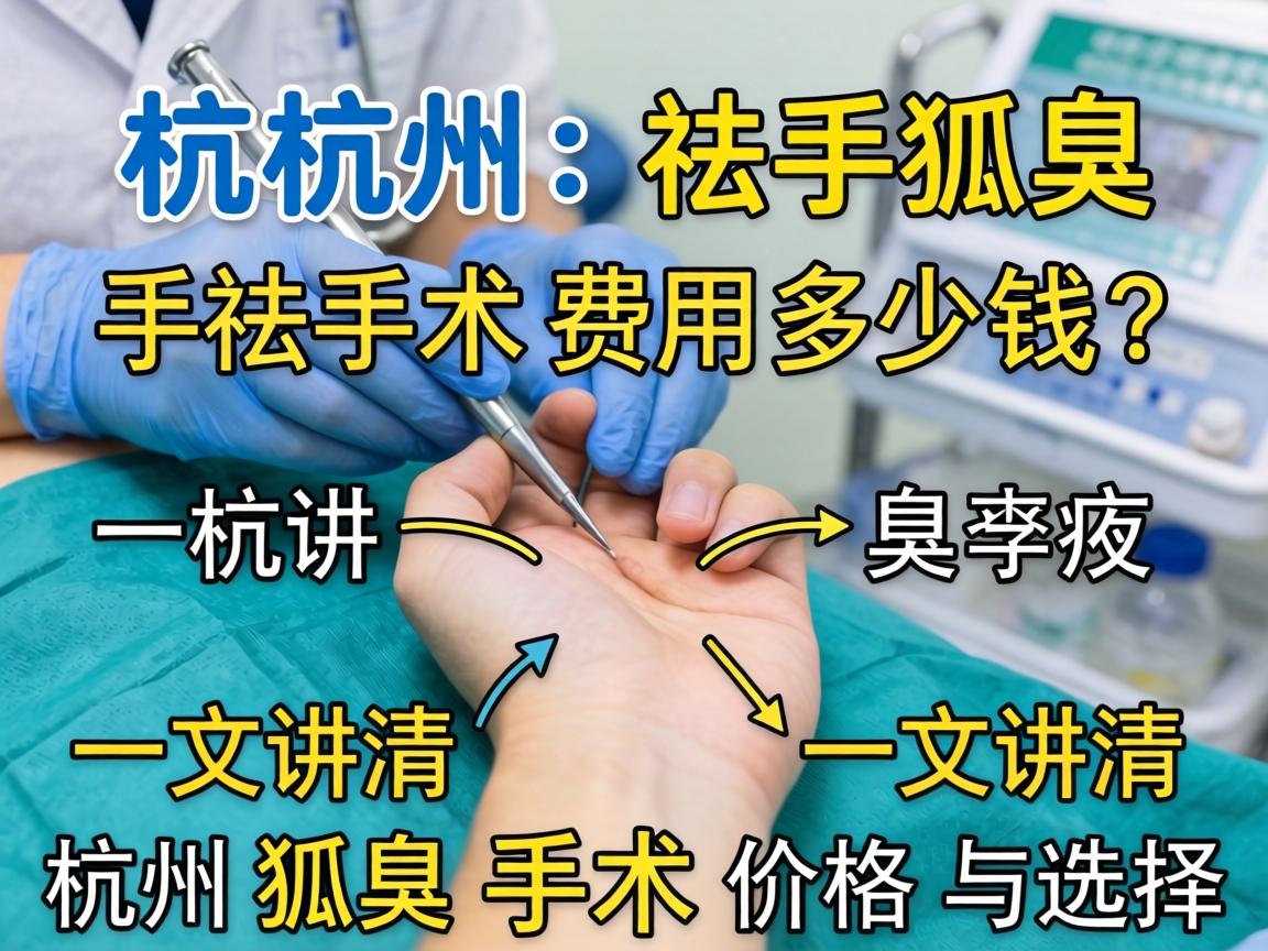 杭州祛狐臭手术费用多少钱？一文讲清杭州狐臭手术价格与选择