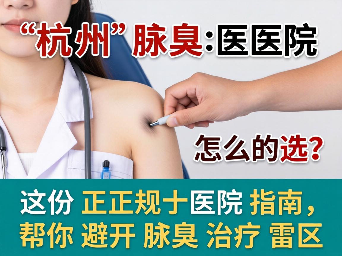 杭州腋臭医院怎么选？这份正规医院指南，帮你避开腋臭治疗雷区