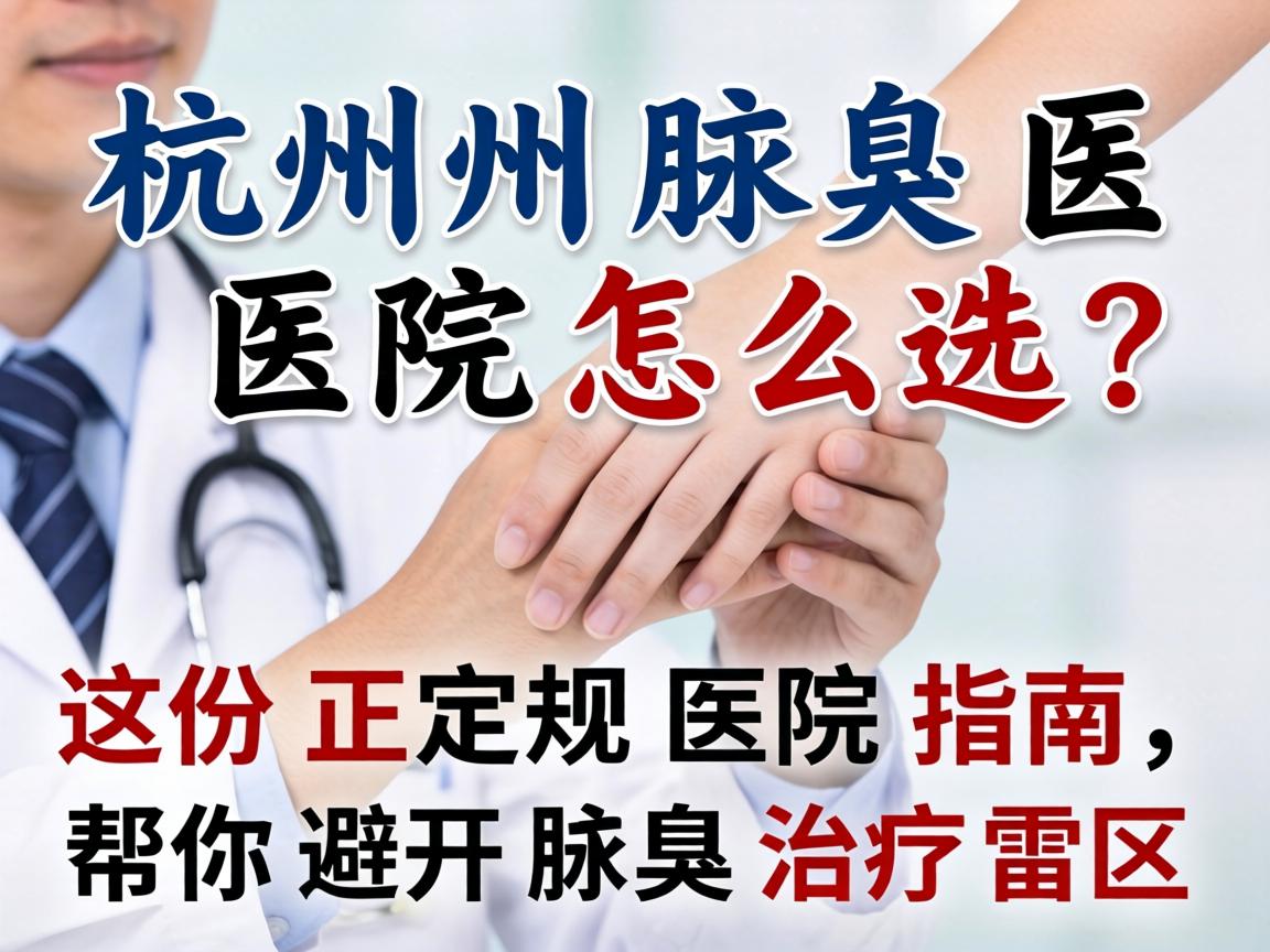 杭州腋臭医院怎么选？这份正规医院指南，帮你避开腋臭治疗雷区