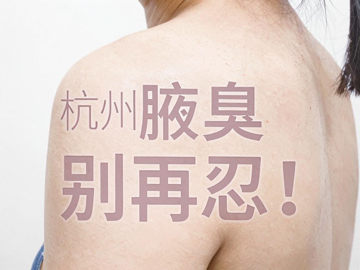 腋臭别再忍！这份杭州腋臭治疗指南，让你彻底告别腋臭尴尬