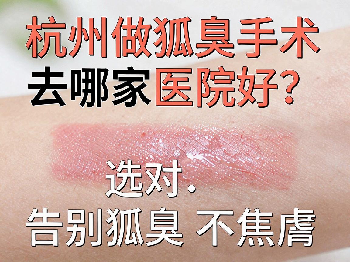 杭州做狐臭手术去哪家医院好？选对医院，告别狐臭不焦虑