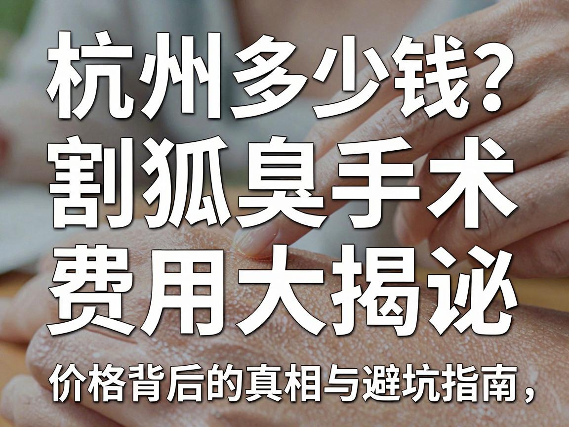 杭州割狐臭手术多少钱？割狐臭手术费用大揭秘，价格背后的真相与避坑指南