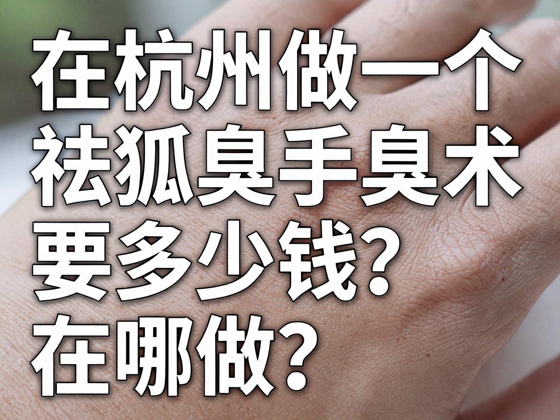 在杭州做一个祛狐臭手术要多少钱？在哪做？价格与医院全解析