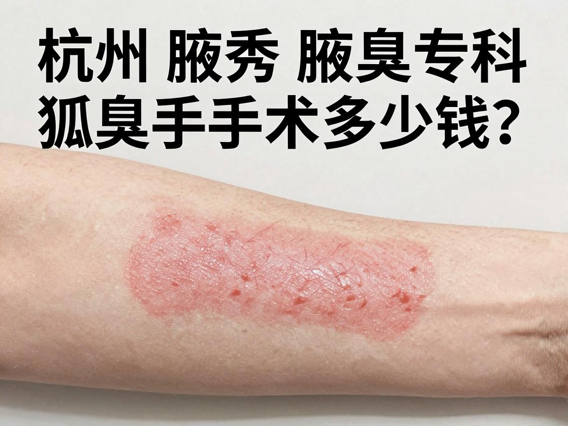 杭州腋秀腋臭专科，狐臭手术多少钱？从价格到技术，一次性说清狐臭手术费用真相