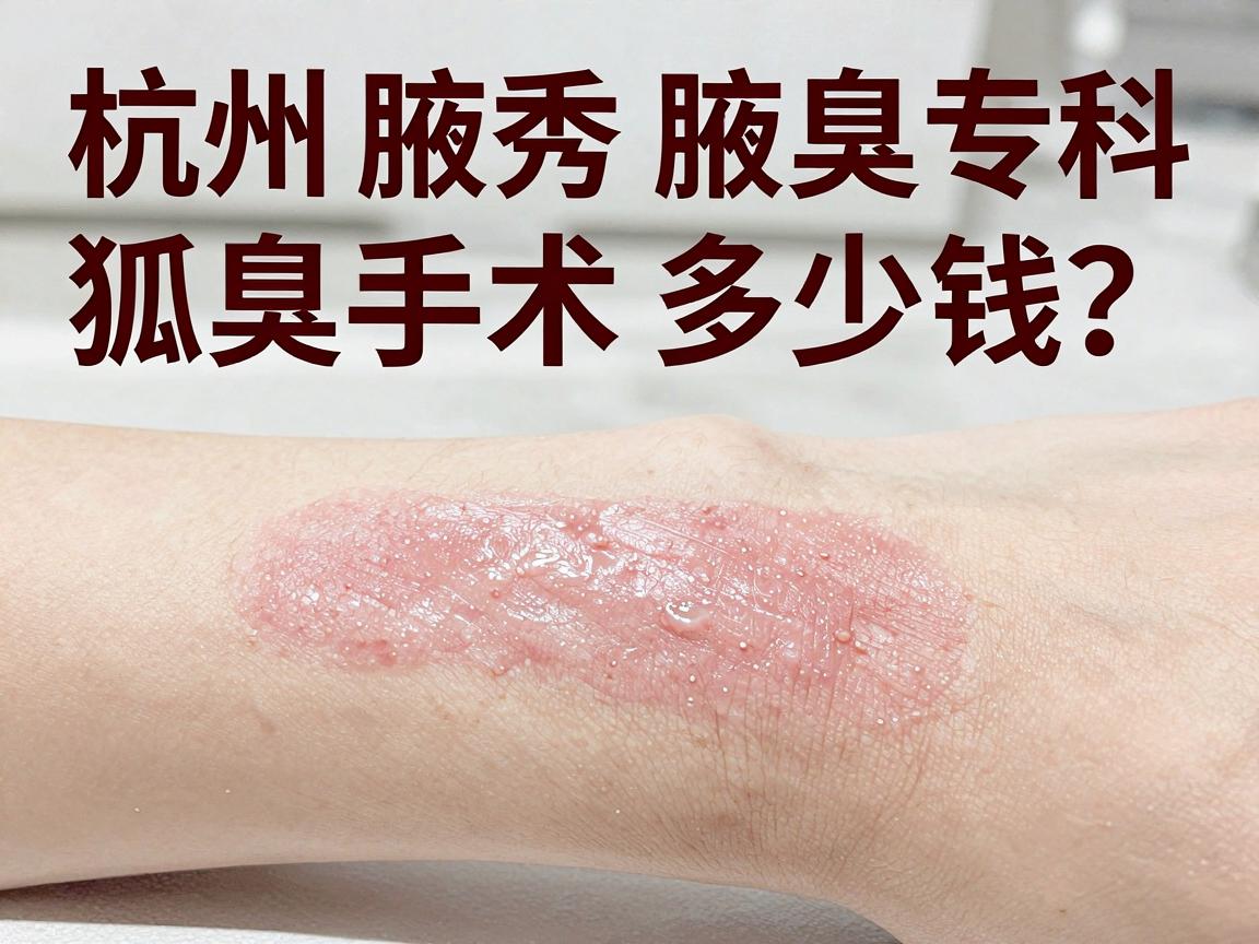 杭州腋秀腋臭专科，狐臭手术多少钱？从价格到技术，一次性说清狐臭手术费用真相