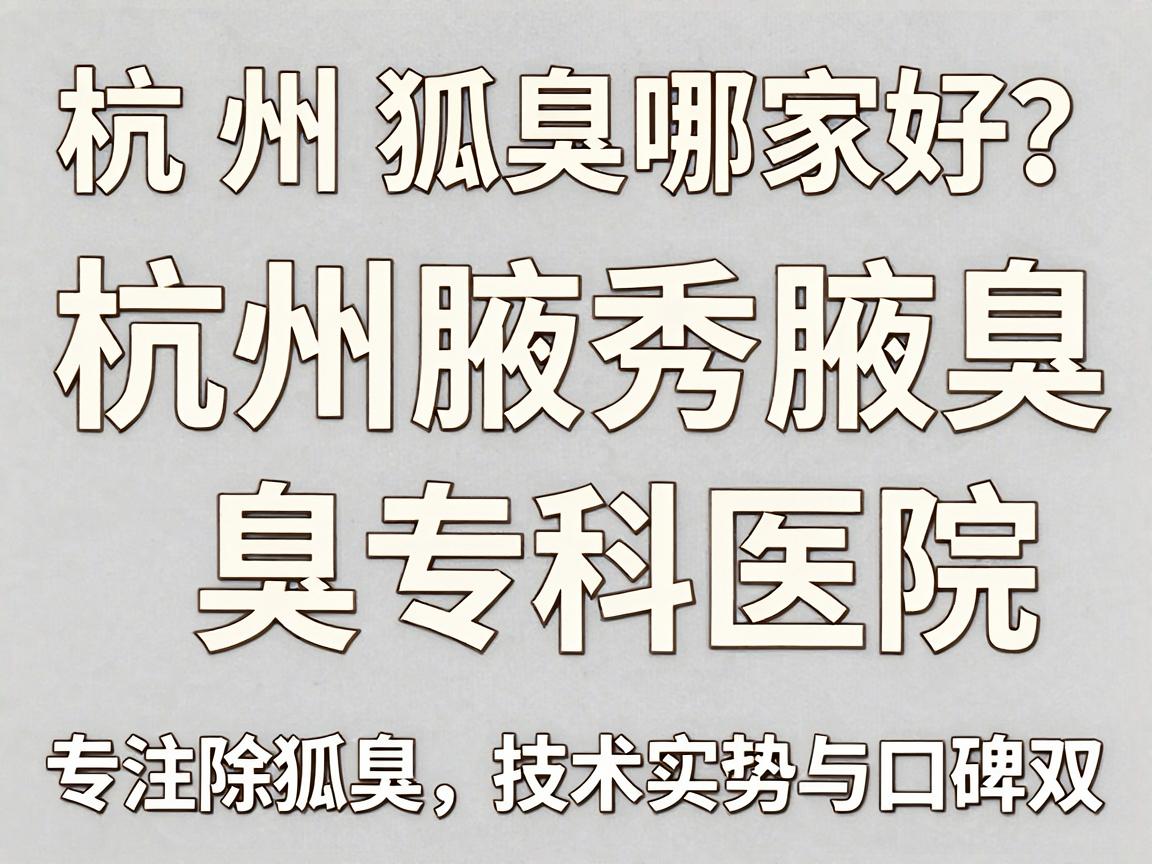 杭州狐臭医院哪家好？杭州腋秀腋臭专科医院专注除狐臭，技术实力与口碑双在线