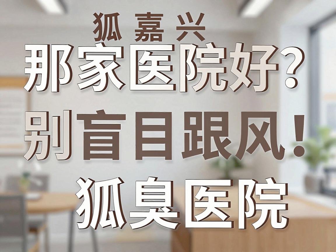 狐臭嘉兴那家医院好？别盲目跟风，先搞懂这三步再选狐臭医院