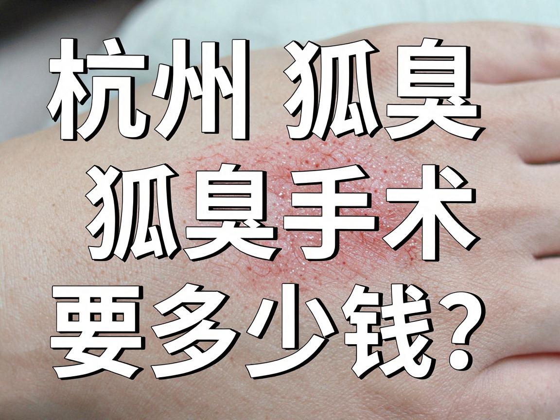 杭州狐臭手术要多少钱？一文说清狐臭手术价格与性价比，别让钱白花