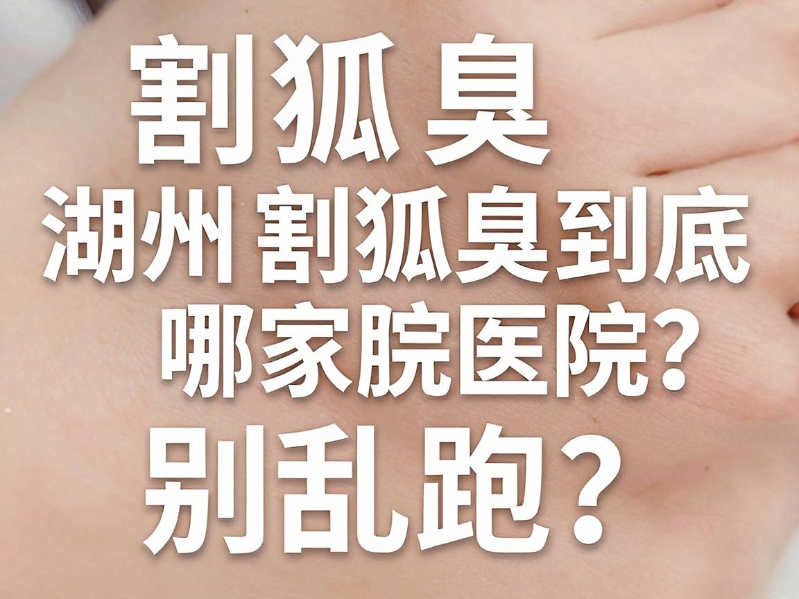 割狐臭别乱跑，湖州割狐臭到底哪家医院最好？这份攻略告诉你答案