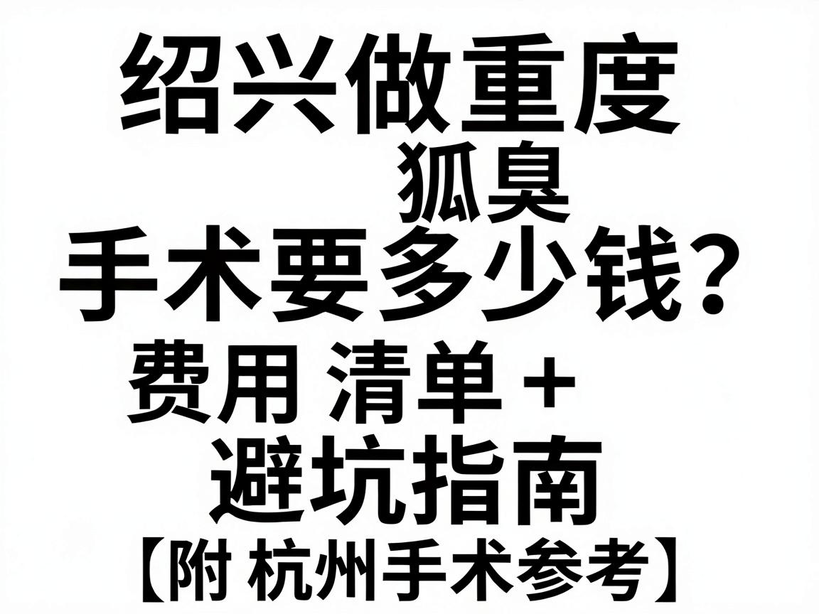 绍兴做重度狐臭手术要多少钱？费用清单+避坑指南（附杭州手术参考）