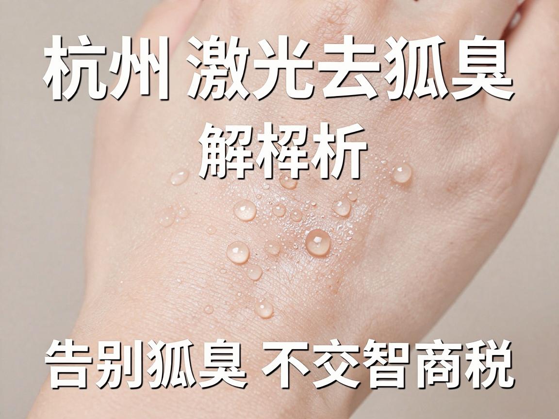 杭州激光去狐臭价格解析，激光去狐臭价格透明，告别狐臭不交智商税