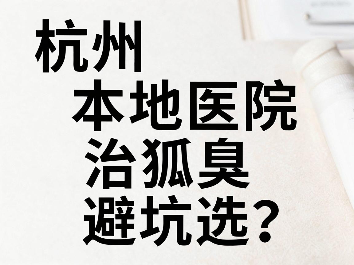 杭州正规治疗狐臭医院怎么选？杭州本地医院治狐臭的避坑指南