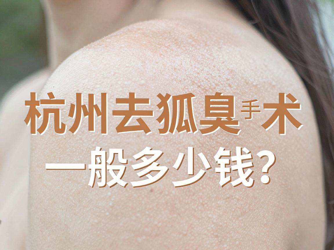 杭州去狐臭手术一般多少钱？解析杭州腋秀腋臭专科手术费用与价值