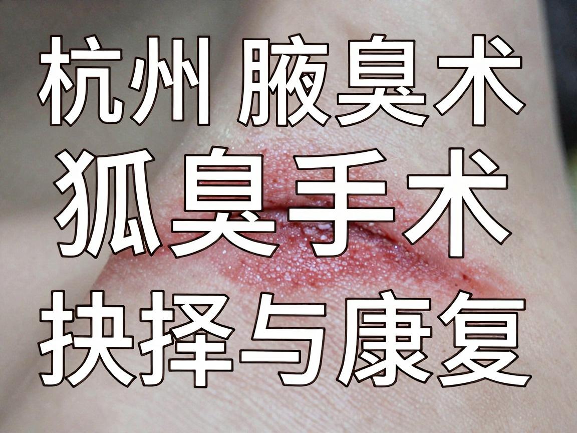 杭州腋臭手术，狐臭手术的抉择与康复，杭州腋臭手术你选对了吗？