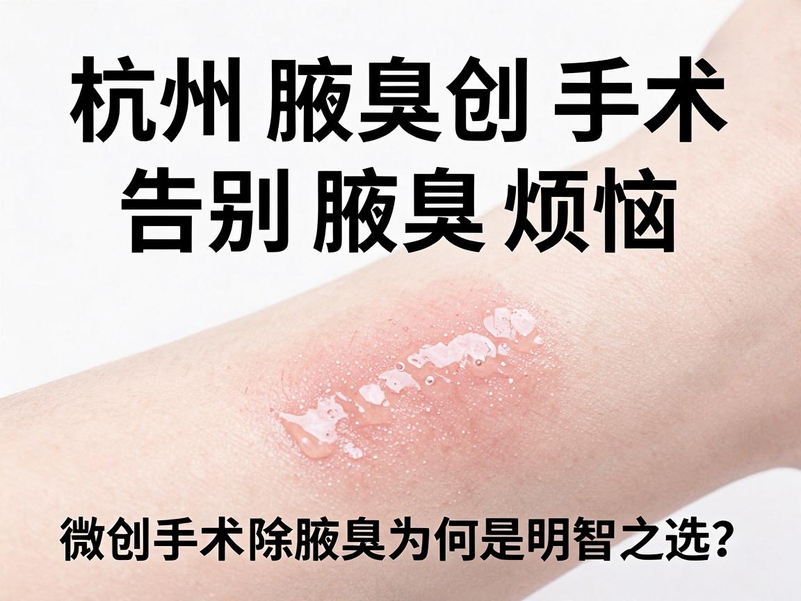 杭州腋臭微创手术，告别腋臭烦恼，微创手术除腋臭为何是明智之选？