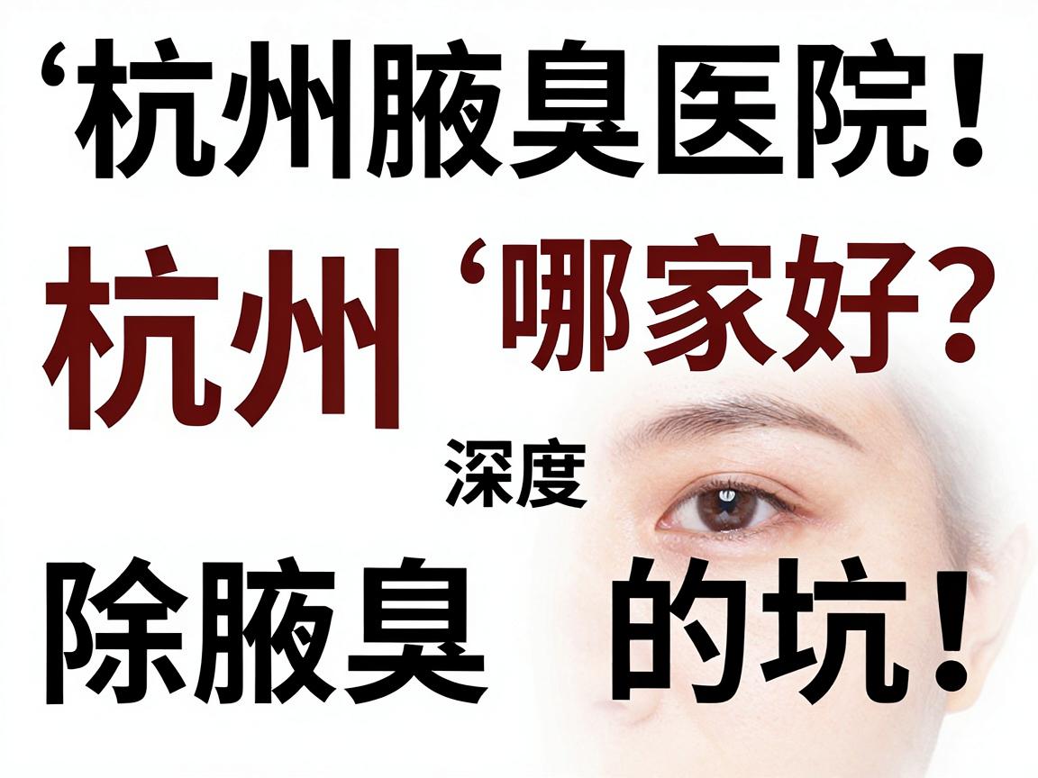 杭州除腋臭哪家好？深度对比杭州腋臭医院，教你避开除腋臭的坑！