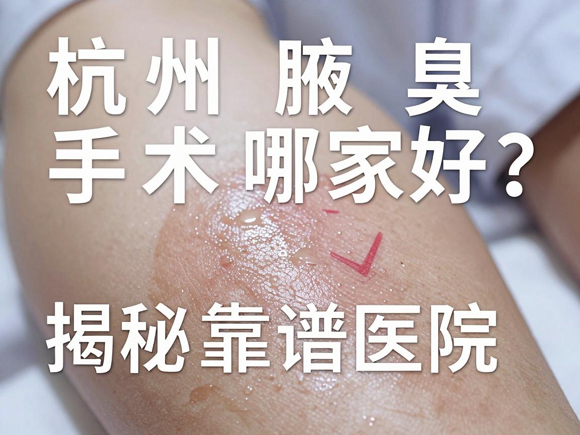 杭州腋臭手术哪家好？揭秘靠谱医院的选择逻辑