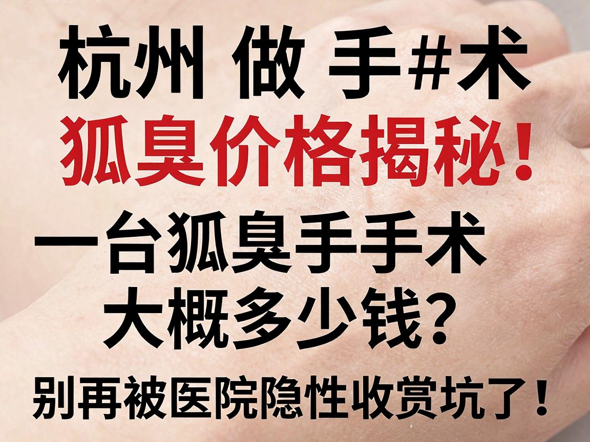 杭州做手术狐臭价格揭秘，一台狐臭手术大概多少钱？别再被医院隐性收费坑了！