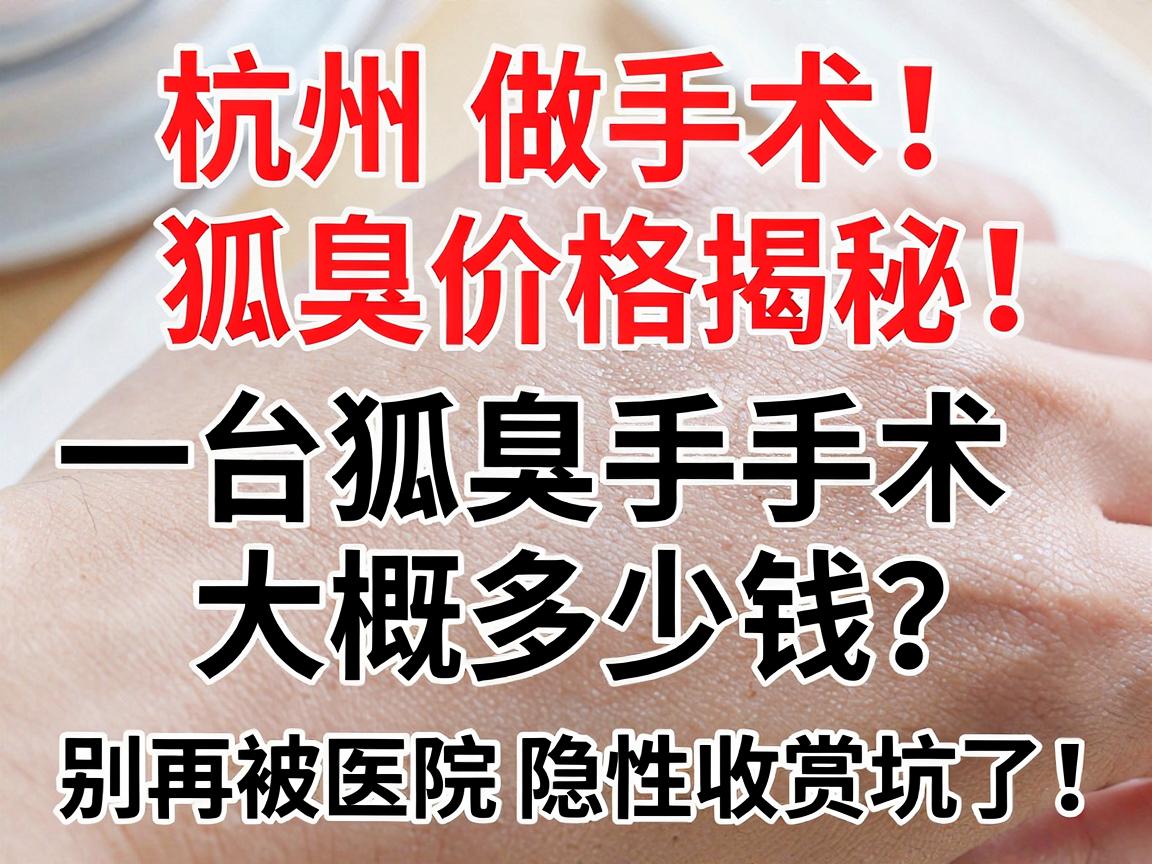 杭州做手术狐臭价格揭秘，一台狐臭手术大概多少钱？别再被医院隐性收费坑了！