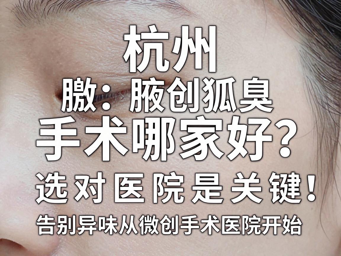 杭州微创狐臭手术哪家好？选对医院是关键，告别异味从选对微创手术医院开始