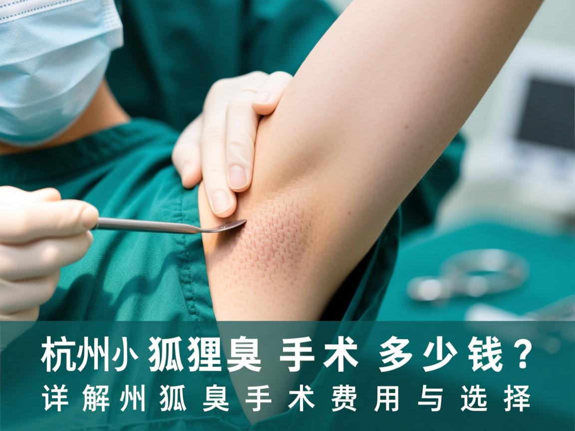 杭州狐臭手术多少钱？详解杭州狐臭手术费用与选择